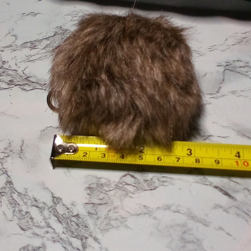 Very cute fox head with furry ball body key chain/purse charm - Picture 5 of 7